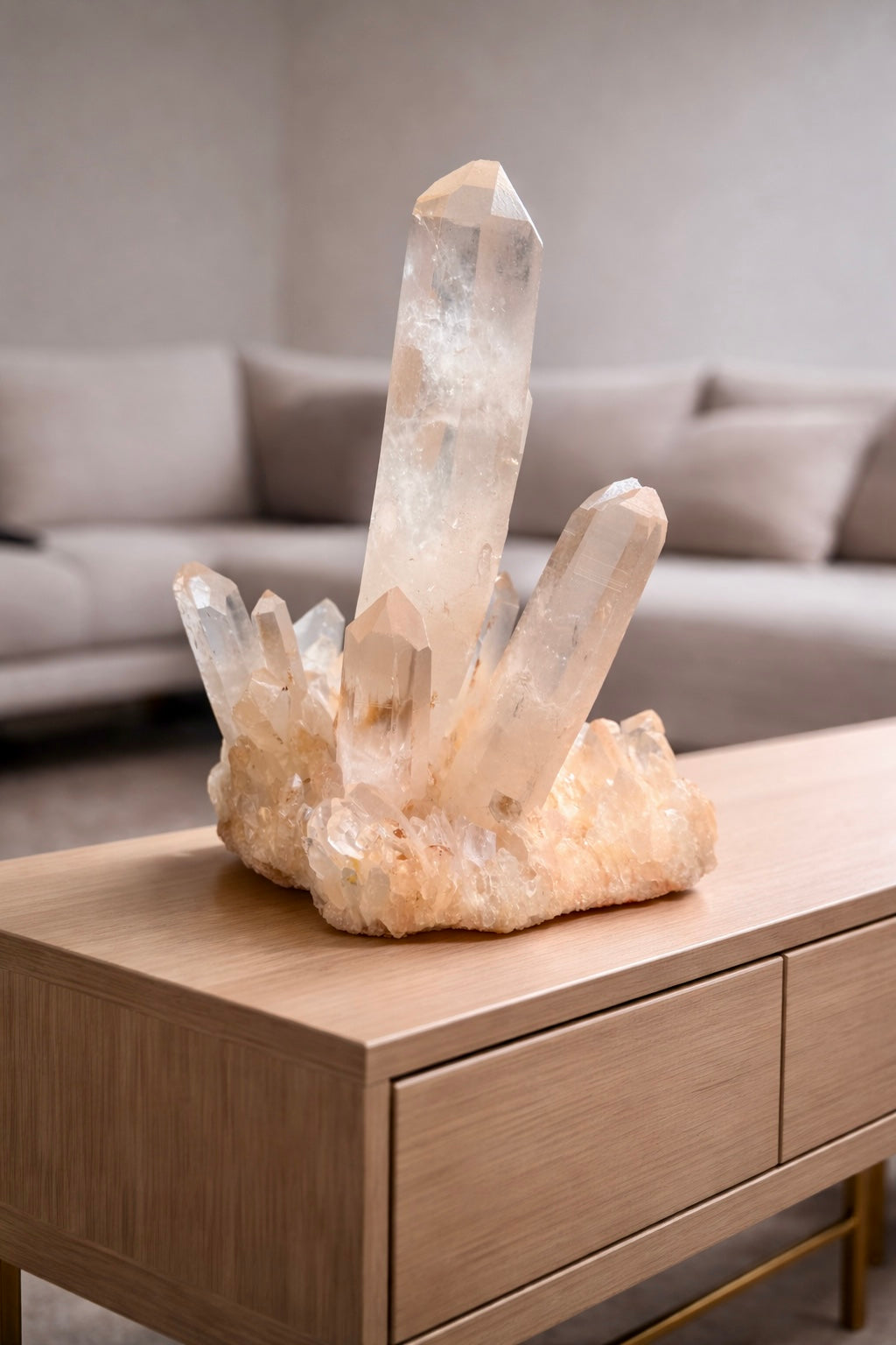 Bezaubernde Pink Quarz Stufen Kristall aus Madagaskar · 20 cm · 3,4 kg ✨