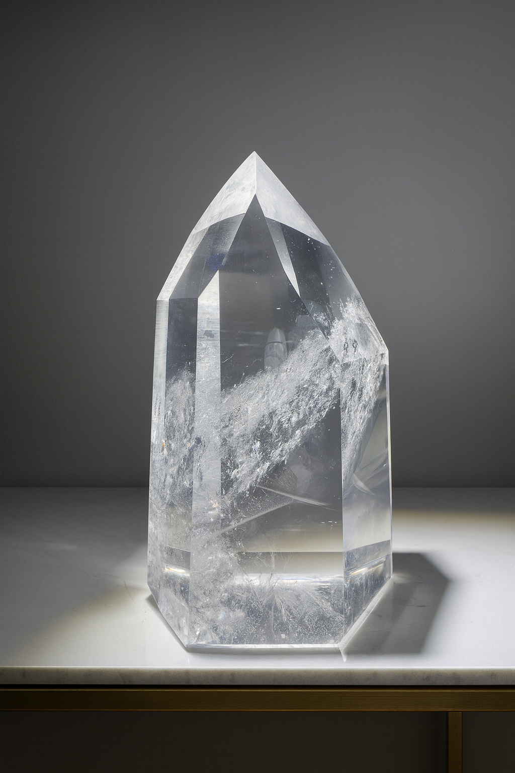 Ultraklare Lemurian Spitze aus Bahia – 16 cm · 1.4 kg 💎