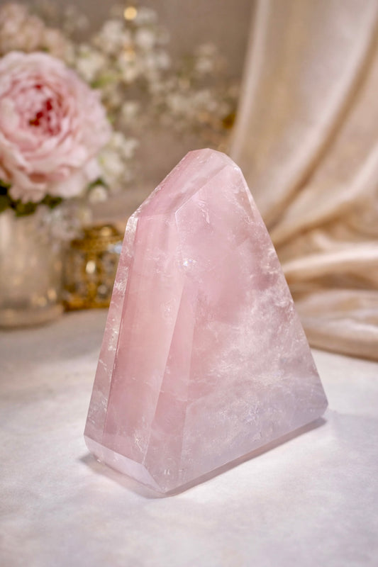 Wunderschöne Pink Lithium Freiform mit Phantom 💖 - 9cm, 235g