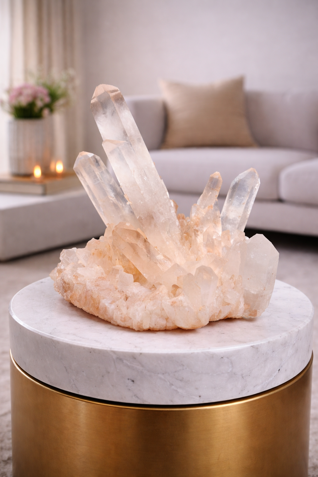 Bezaubernde Pink Quarz Stufen Kristall aus Madagaskar · 20 cm · 3,4 kg ✨