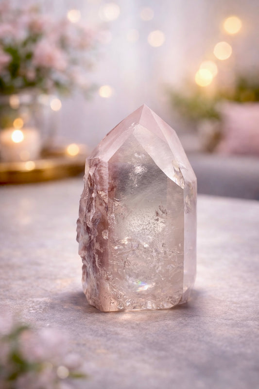 Sehr schöne Pink-Lithium-Spitze 🌸 - 7.2cm, 158g