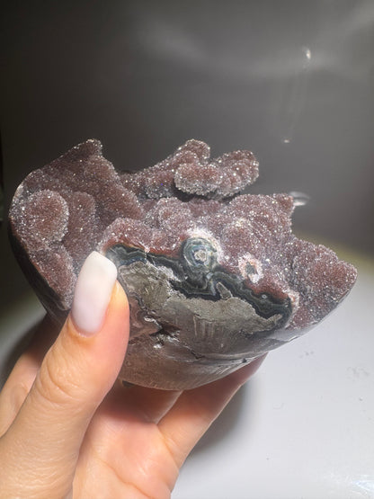 Traumhafter weinroter Amethyst Cupcake - 12cm