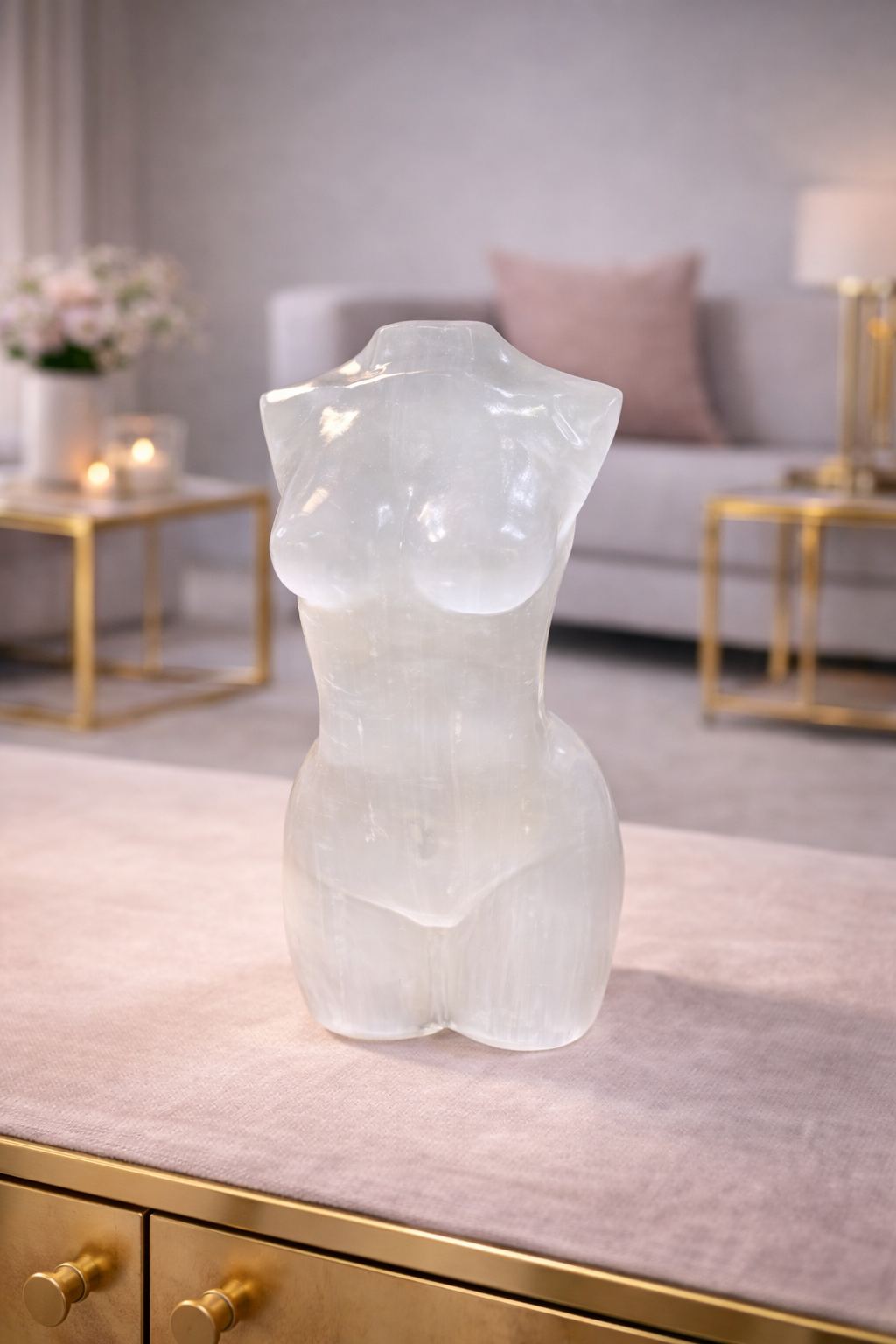 Selenit Frauenkörper 21 cm, 1.95kg – Lichtvolle Eleganz & sanfte Energie ✨