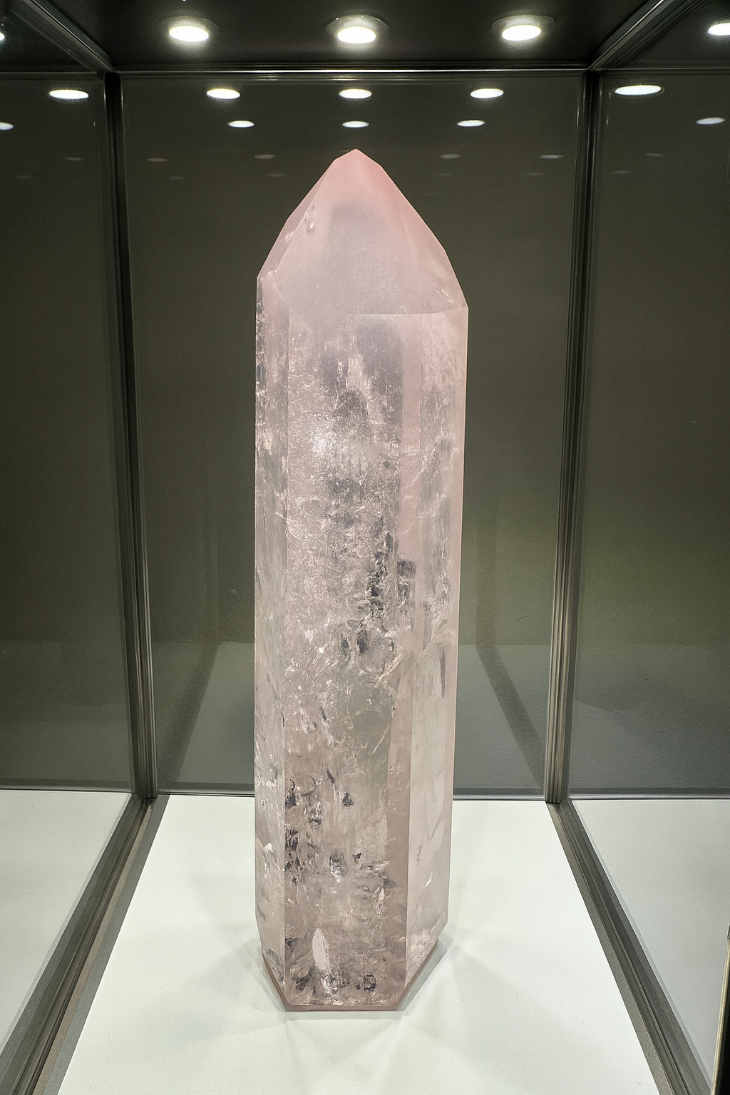 Pink-Lithium Kristall 14 cm mit Phantomen – 222 g – ultraklar & seltene Museumsqualität aus Brasilien