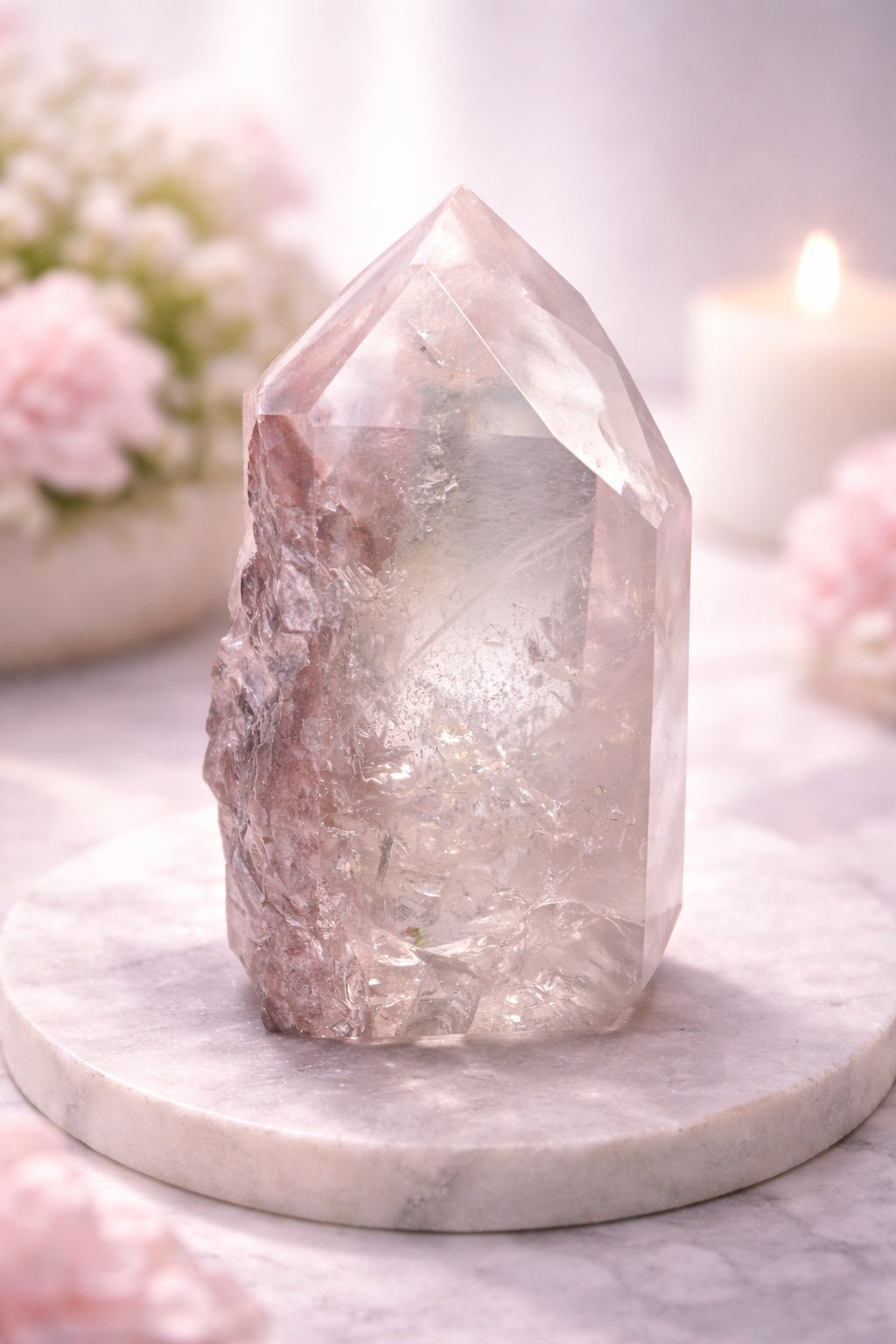 Sehr schöne Pink-Lithium-Spitze 🌸 - 7.2cm, 158g