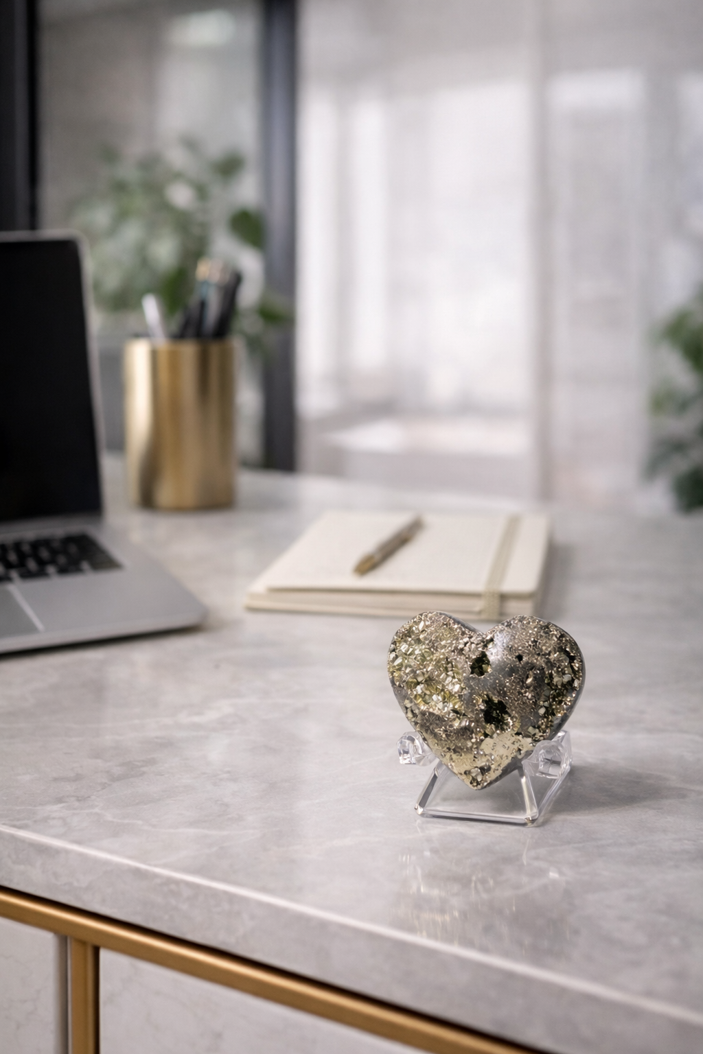 Schönes Pyritherz aus Peru – Einzelstück in 1A Qualität, Erfolg & Wohlstand, kraftvoller Pyrit Kristall ✨