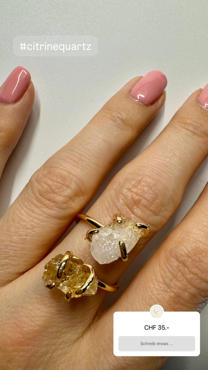 Bezaubernder Ring mit rohem Citrin 💛 (grössenverstellbar)