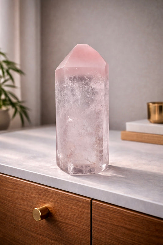 Pink Lithium Kristall 10 cm – Hochklare Rarität in Museumsqualität (210 g) aus Brasilien