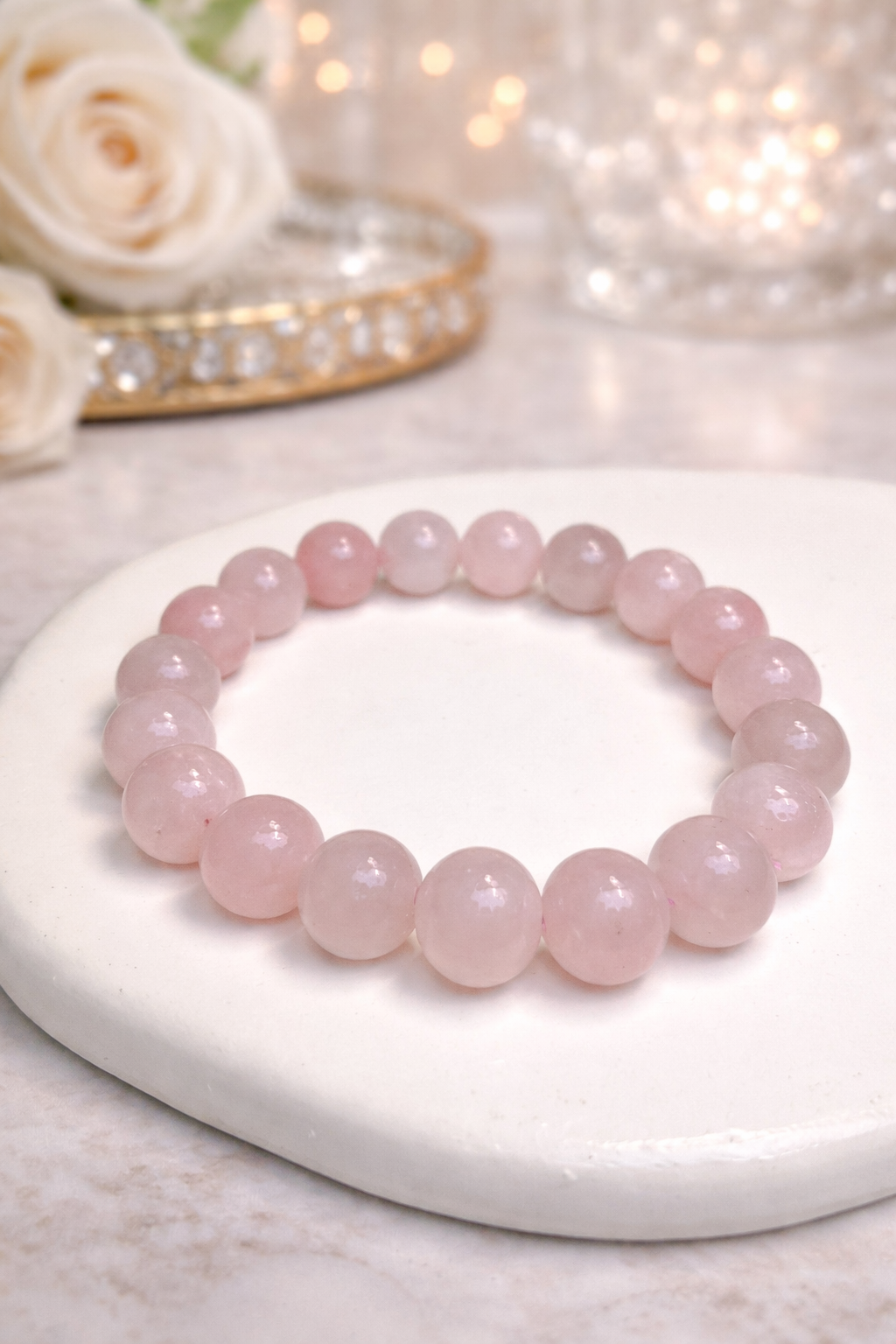 Bezauberndes Rosenquarz Armband 💗- 18cm