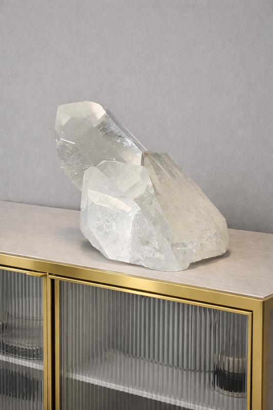 Hochwertige klare Bergkristall Stufe - 12cm, 857g