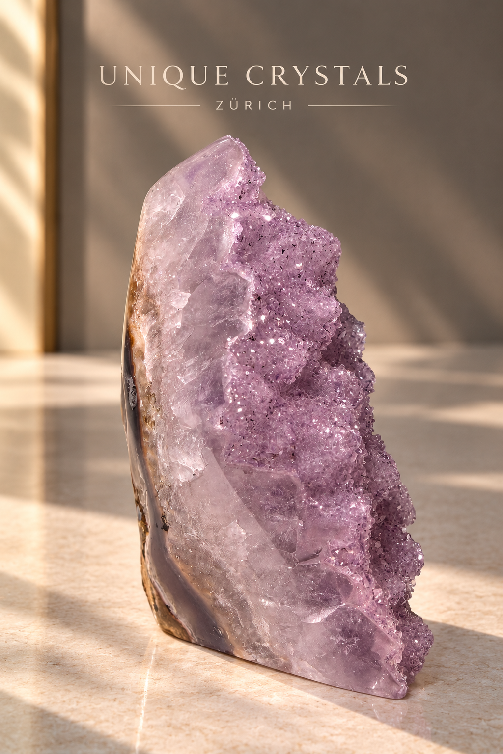 Rainbow-Amethyst-Freiformen aus Uruguay – 5 pastellfarbene Unikate