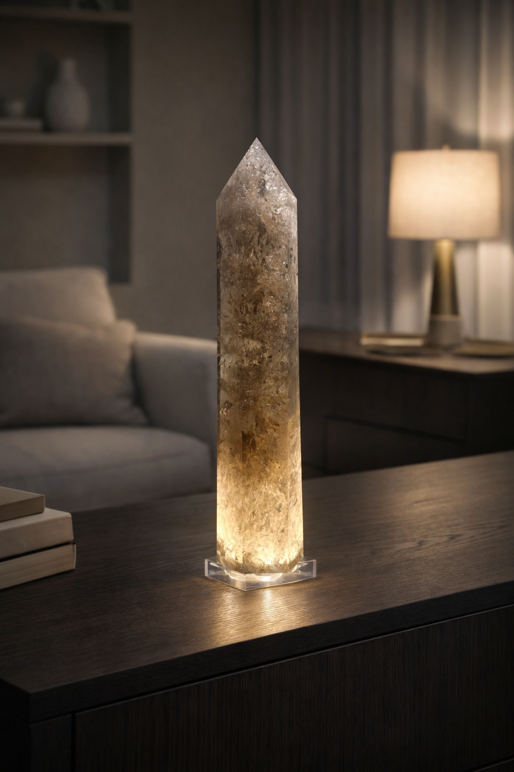 Riesige Rauchquarz-Spitze – 1A-Qualität, 36 cm hoch, 2.55 kg Edelstein-Unikat aus Brasilien