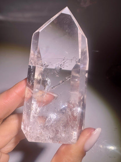 Sehr klare Bergkristall Spitze - 9cm, 198g