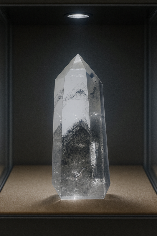 Schwarzer Phantom Lemurian Kristall (ultra klar) 🖤 - 7.2cm, 83g