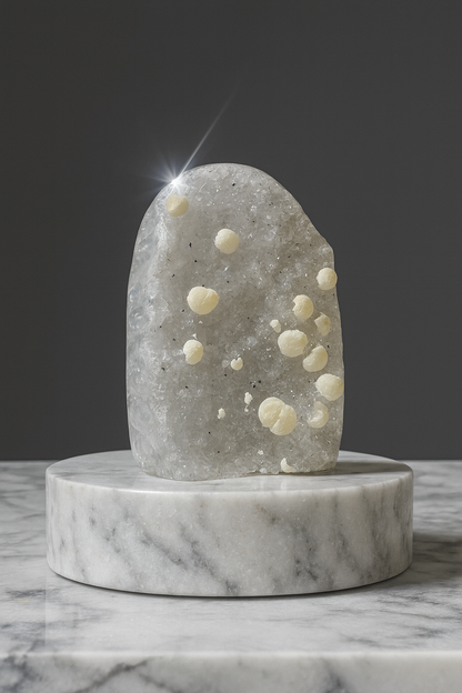 Achat-Druse 6 cm Weiss kaufen – Brasilien | UNIQUE CRYSTALS