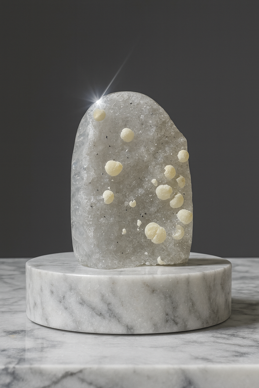 Achat-Druse 6 cm Weiss kaufen – Brasilien | UNIQUE CRYSTALS
