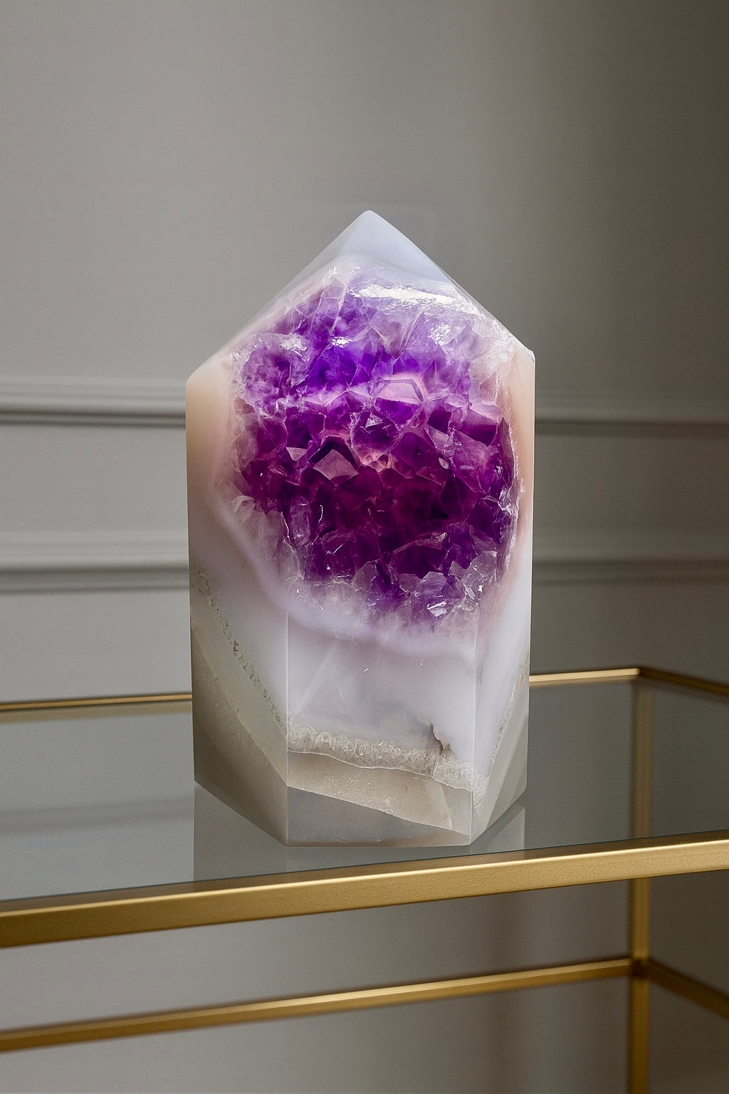 Achat Amethyst Spitze kaufen – Premiumqualität 7.3 cm 192 g