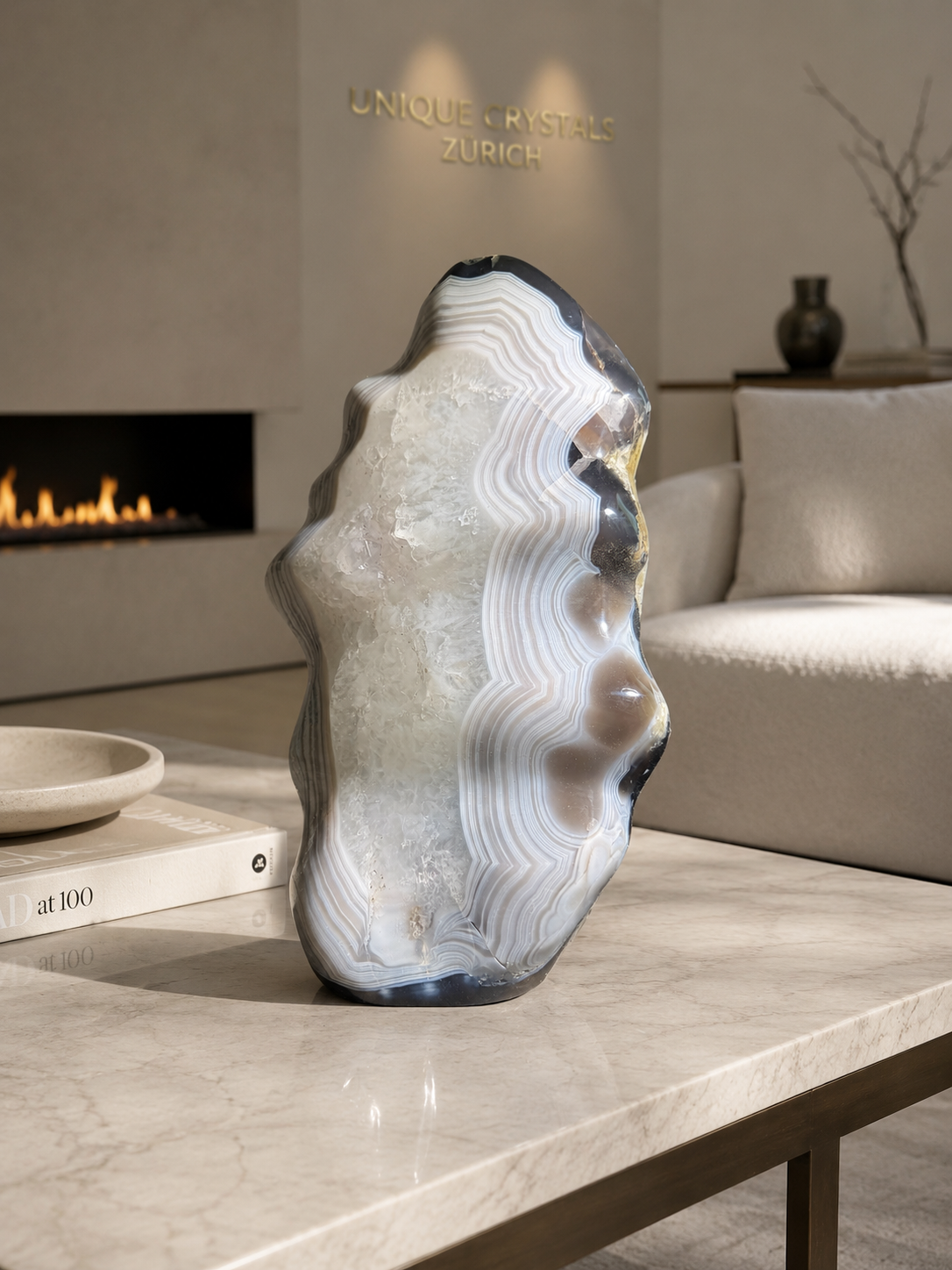 Achat Freeform 30 cm – Exklusive Edelstein-Skulptur aus Uruguay