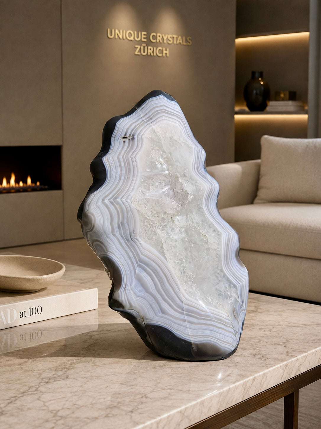 Achat Freeform Unikat 30 cm – Edle Kristall-Skulptur mit beeindruckender Ausstrahlung