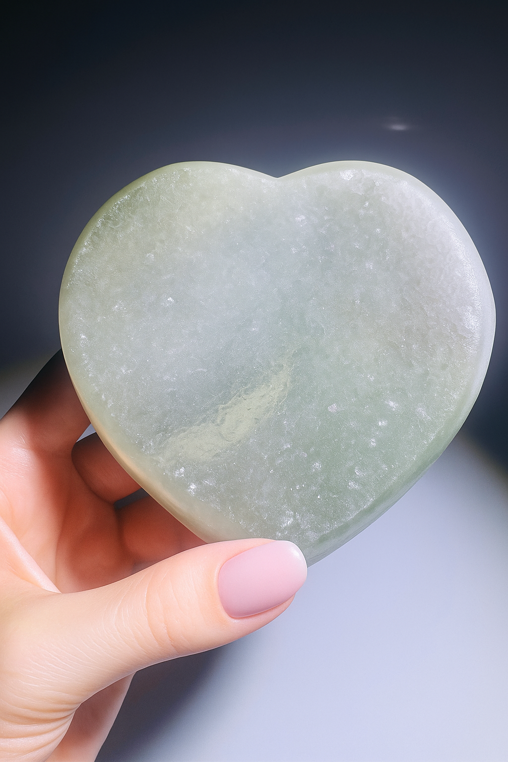 Achat Herz 10.5 cm aus Uruguay – Funken, Kristalle & Galaxy Effekt