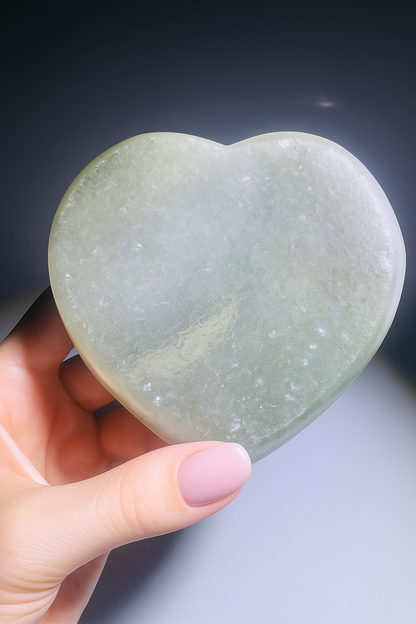 Achat Herz 10.5 cm aus Uruguay – Funken, Kristalle & Galaxy Effekt