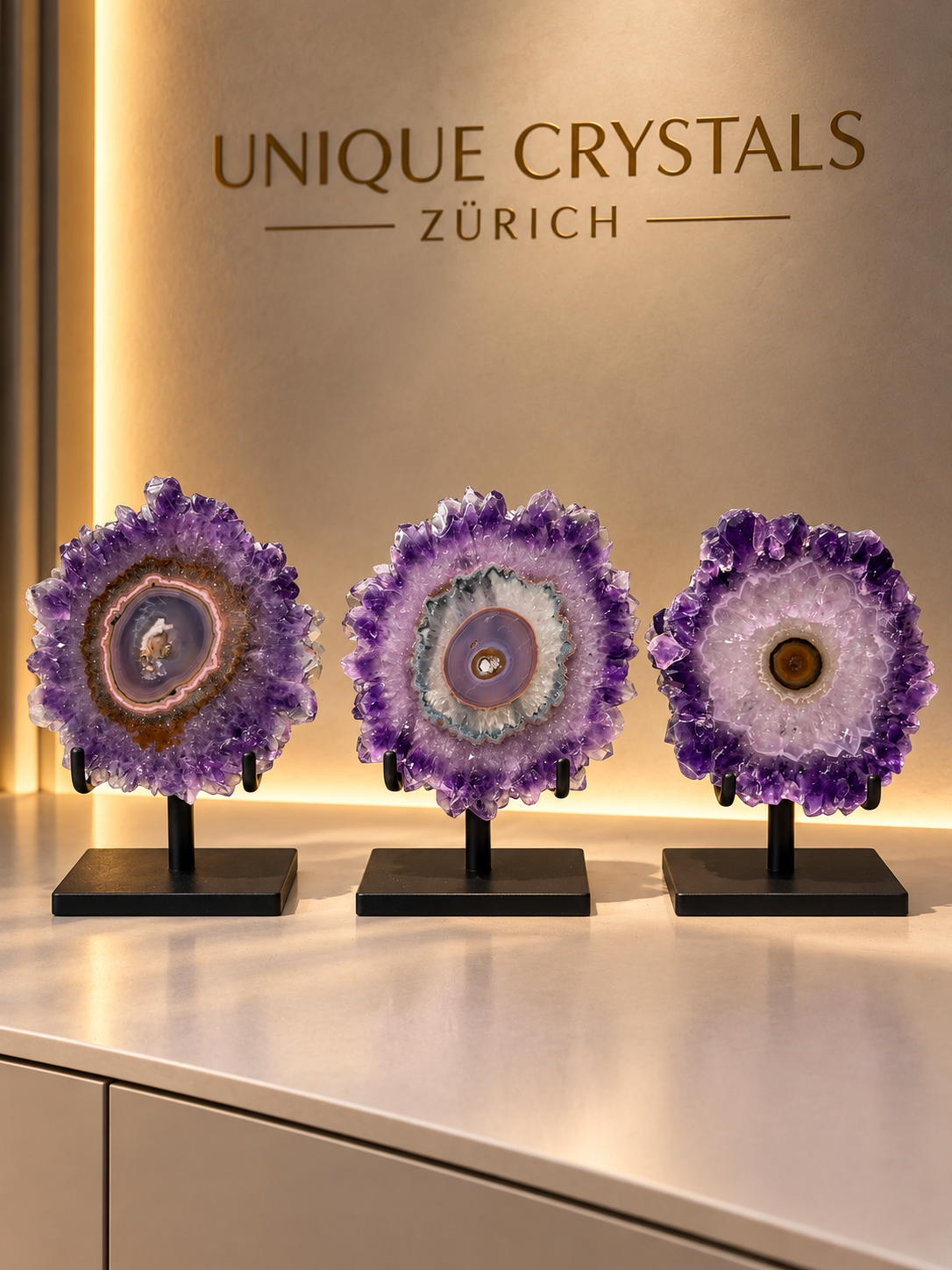 Amethyst-Blume aus Stalaktit – Premium Kristallblüte aus Uruguay