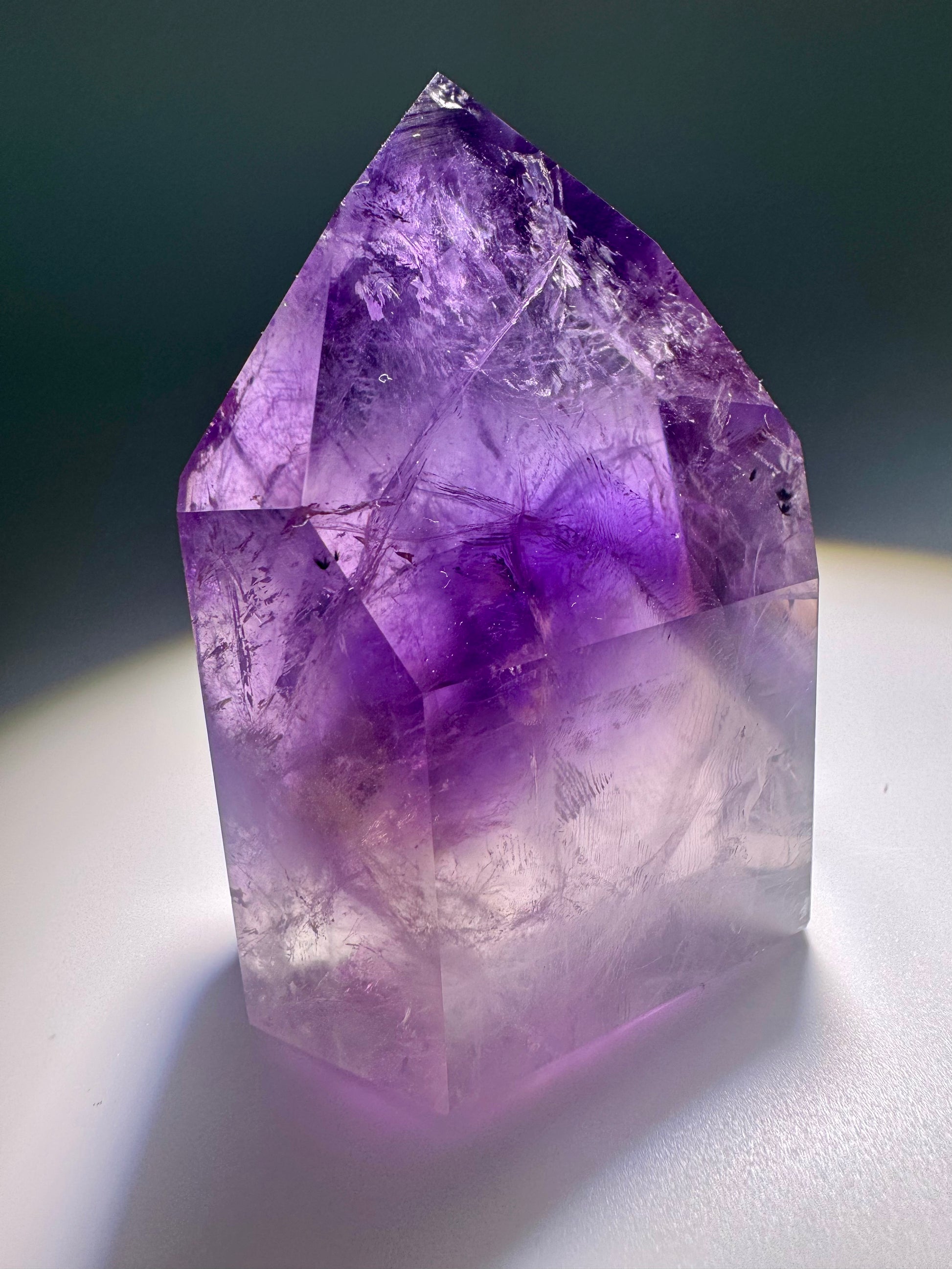 Amethyst-Citrin Ametrin Unikat 126 g – natürliche Kristallspitze