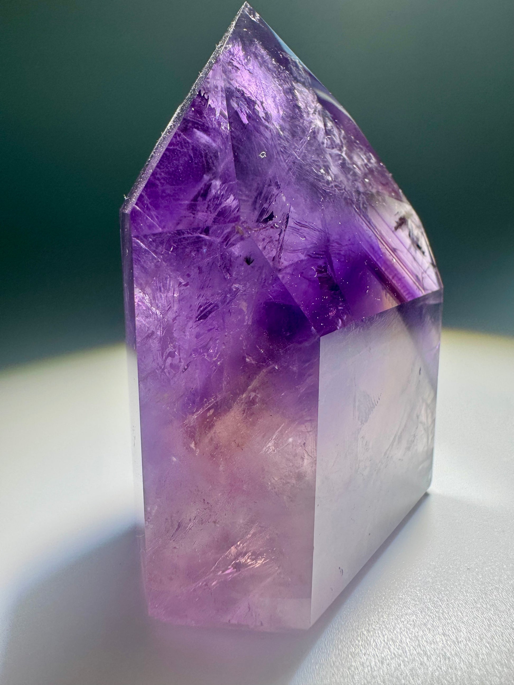 Amethyst-Citrin Ametrin Unikat 126 g – natürliche Kristallspitze