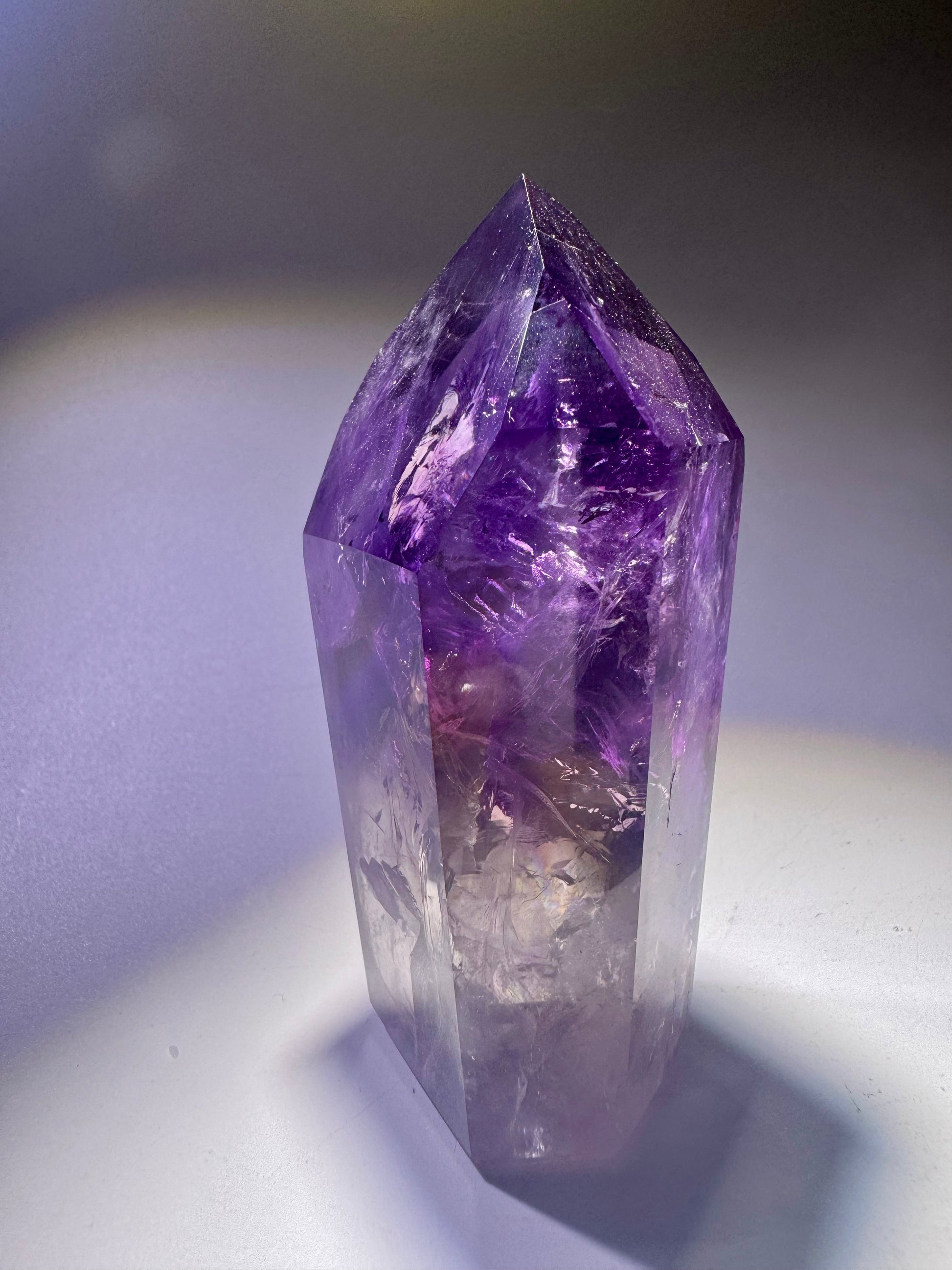 Amethyst-Citrin Spitze 8,5 cm – transparent & hochenergetisch
