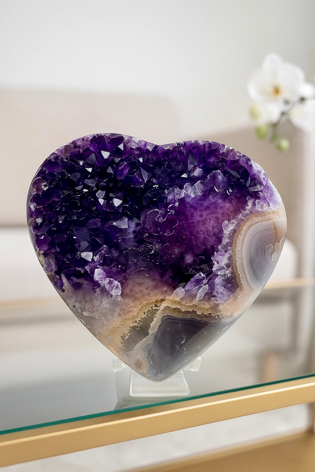 Amethyst-Herz 13 cm – 1,12 kg – Premium Qualität aus Brasilien 