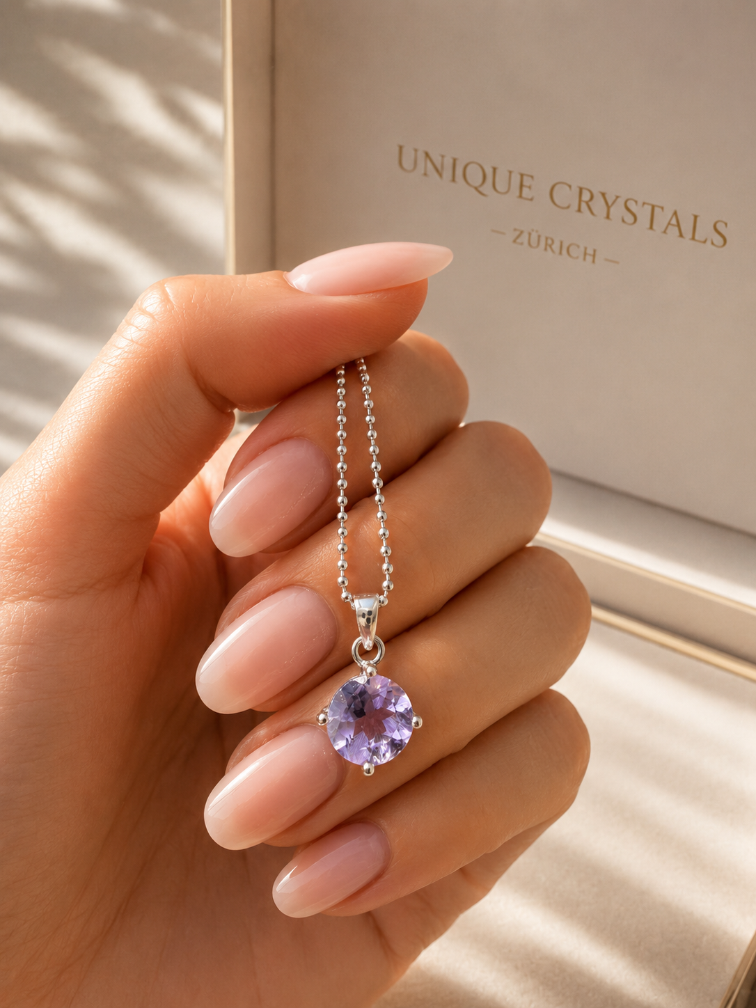 Amethyst Anhänger 925 Silber oder vergoldet, AAA Qualität, facettiert 0,6 cm