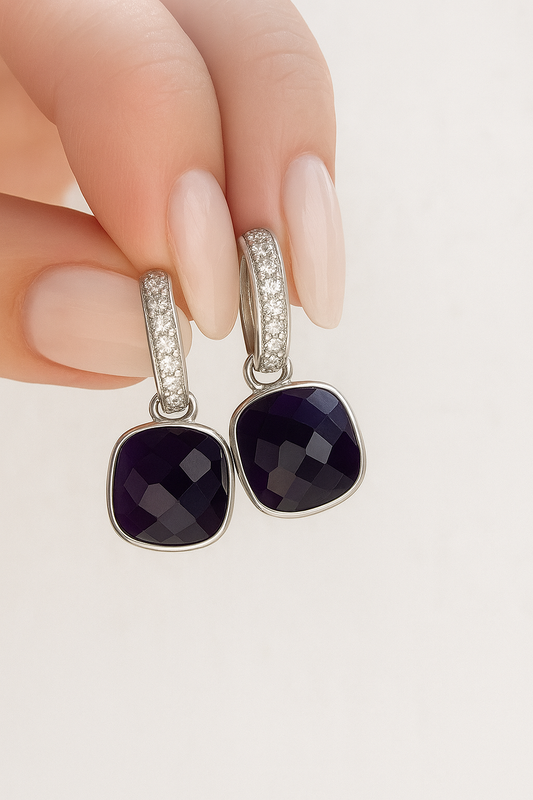 Amethyst Anhänger Sterling Silber – handgefertigter Edelstein Schmuck in Violett