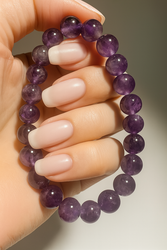Amethyst Armband 19 cm – Schutz & Ruhe in violetter Kristallkraft 