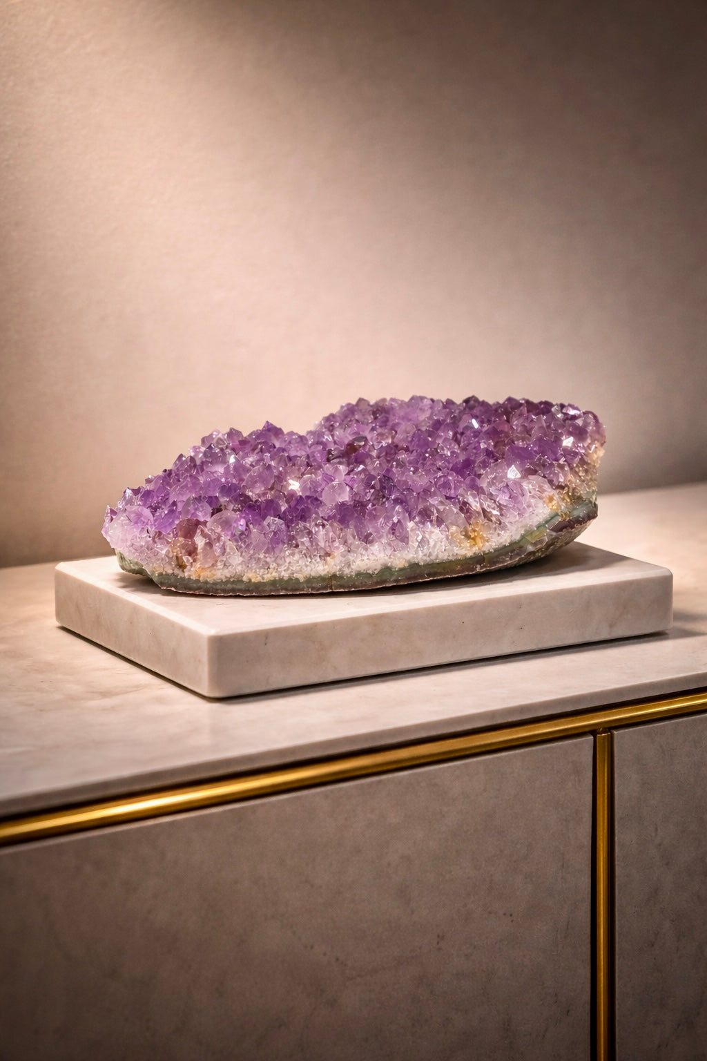 Amethyst Druse 13 x 9 cm 275 g aus Uruguay – Tiefes Violett & kompakte Form