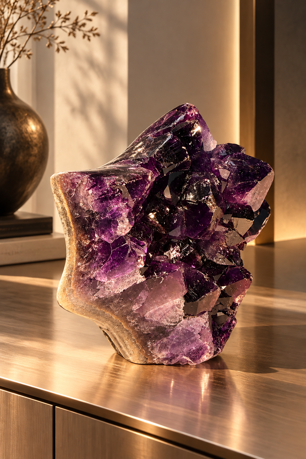 Amethyst Geode mit grossen Kristallen – 11 cm, ca. 610 g