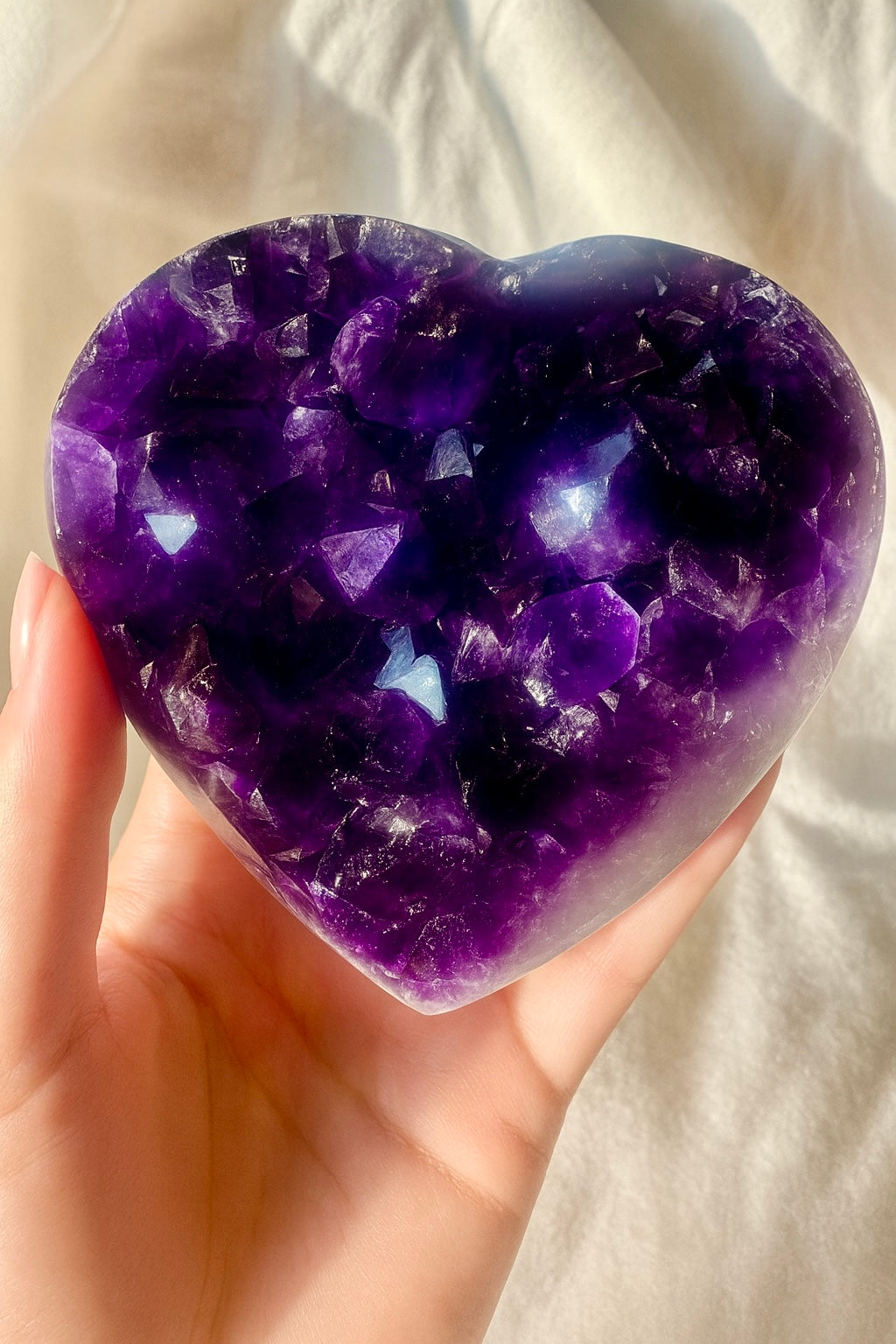 Amethyst Herz kaufen – Premium Traumstück 10,5 cm aus Uruguay