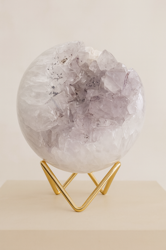 Amethyst Kugel Brasilien 9.5 cm – 1.34 kg | Phantom-Amethyst mit Pastellfarbe