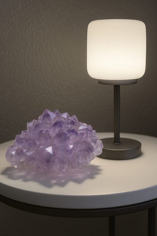 Amethyst Stalaktit Blüte 8,5 cm – fliederfarbene Spitzen kaufen