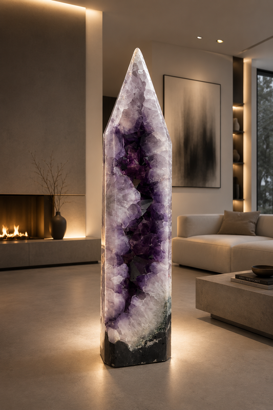 Amethyst Statement Piece XXL Kristall aus Brasilien – 79 cm | 33 kg