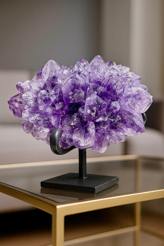 Amethystblüte 10,5 cm Uruguay – Premium Stalaktit Kristall 