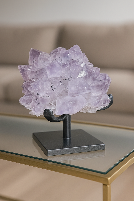 Amethystblüte 7,8 cm aus Uruguay kaufen – Lavendelviolett, Unikat