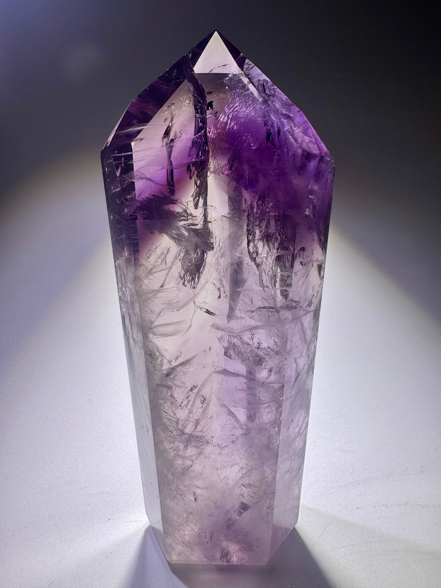 Ametrinspitze 12.2 cm Brasilien – extra klarer Amethyst-Citrin