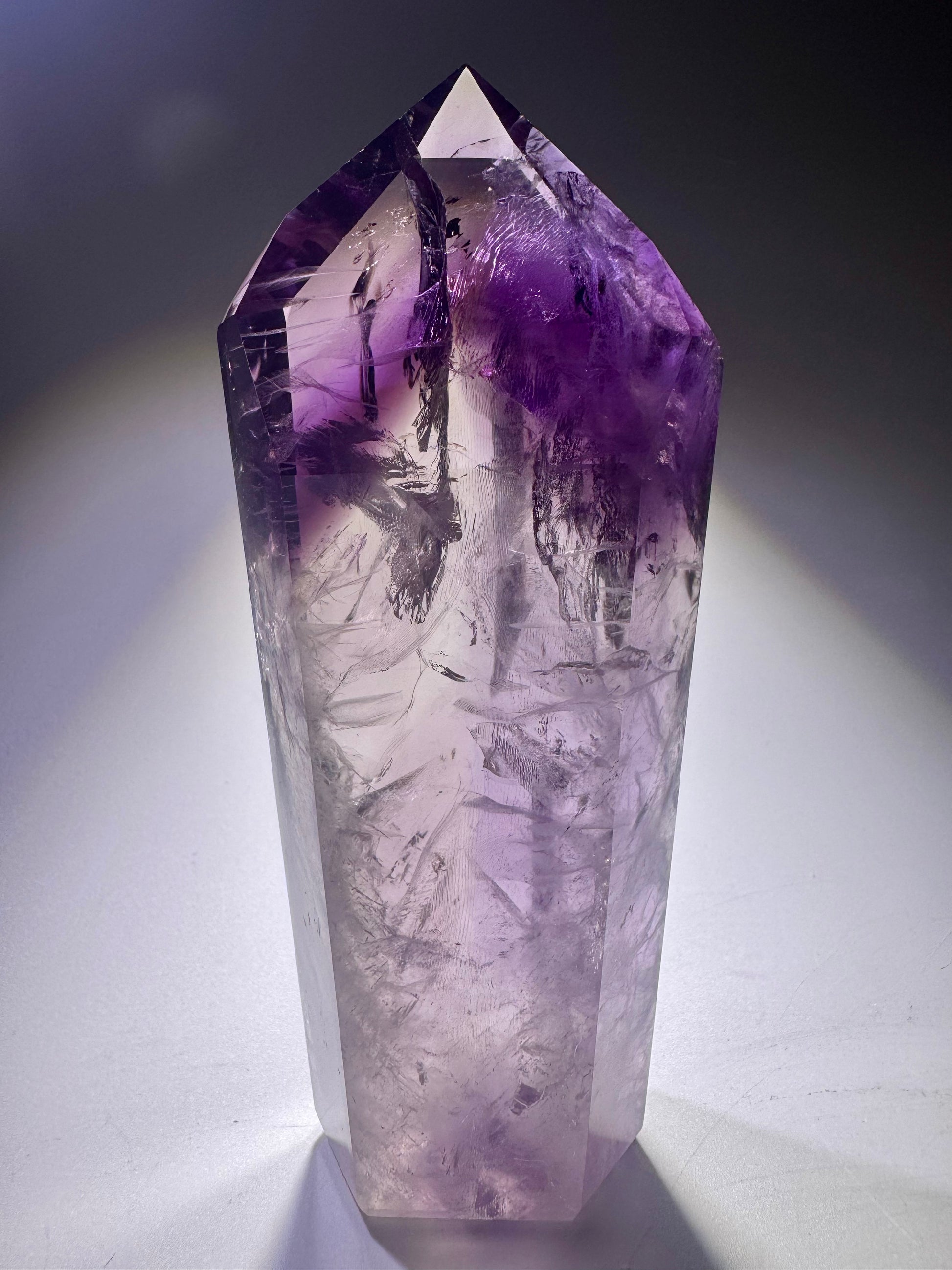Ametrinspitze 12.2 cm Brasilien – extra klarer Amethyst-Citrin