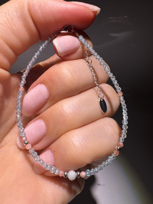 Armband aus Apatit & Rhodonit – 925 Silber Edelsteinarmband kaufen