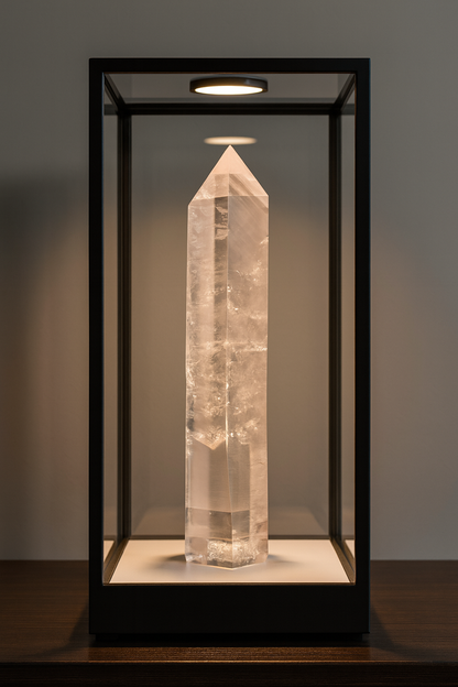 Pink-Lithium Kristall mit Lemurian-Linien – 16 cm | Extra klar & selten | Hochschwingendes Einzelstück aus Brasilien