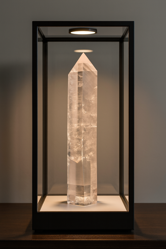 Pink-Lithium Kristall mit Lemurian-Linien – 16 cm | Extra klar & selten | Hochschwingendes Einzelstück aus Brasilien