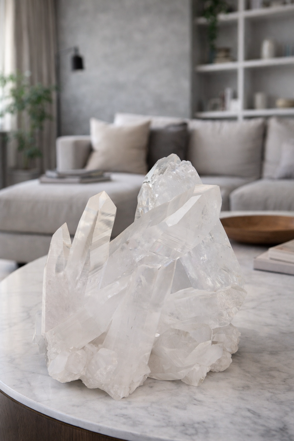 Monumentale Lemurian-Bergkristallstufe aus Minas Gerais – 7,7 kg Naturwunder