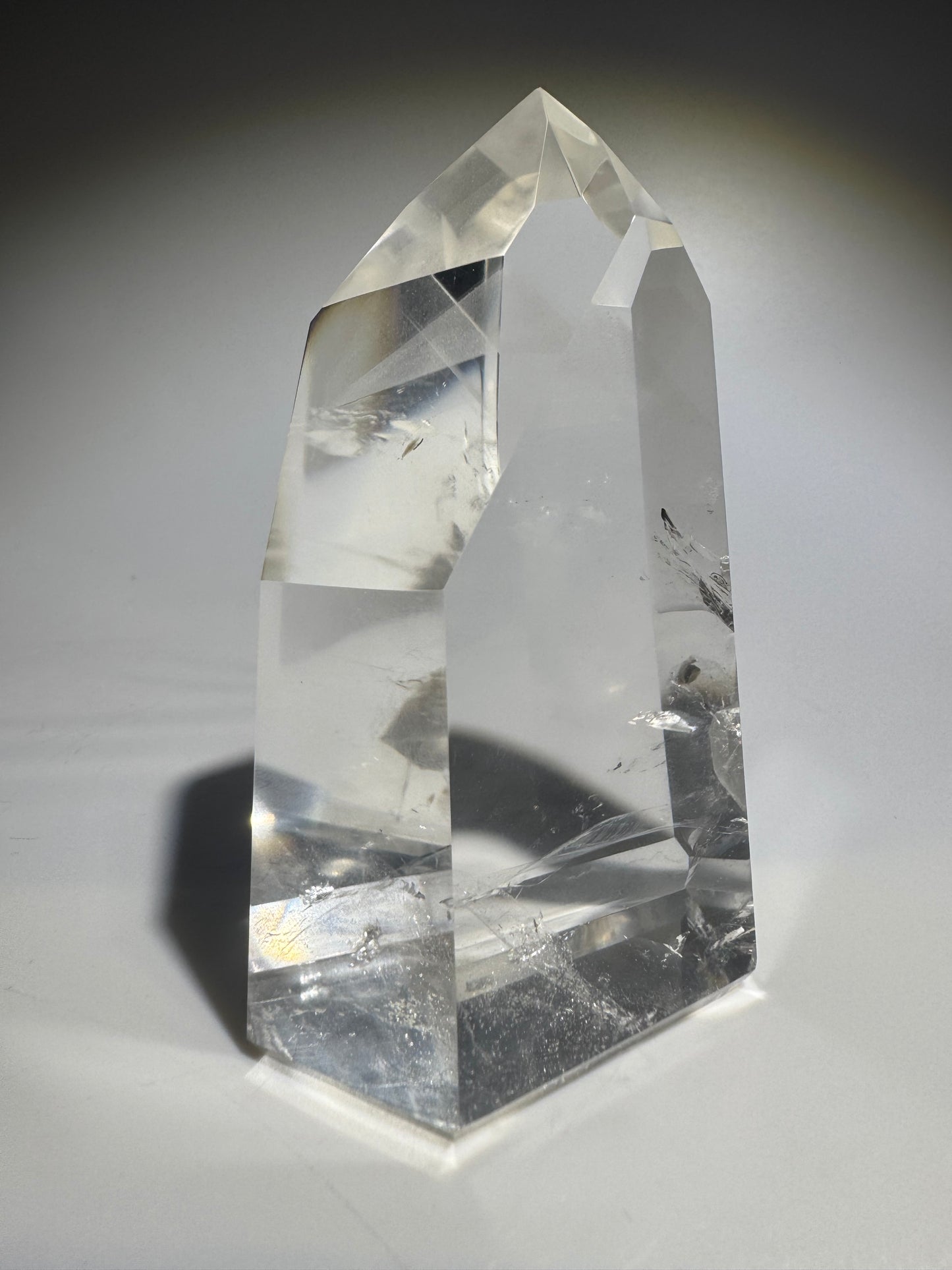 Traumhafte komplett klare Phantom-Quarz-Spitze 💎 - 8.5cm, 236g