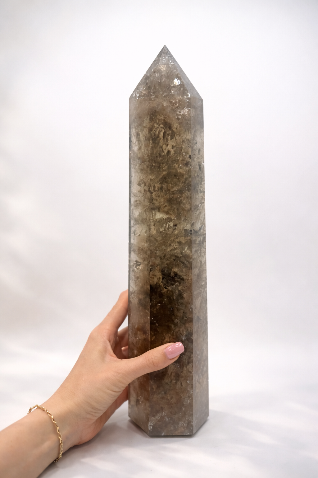 Riesige Rauchquarz-Spitze – 1A-Qualität, 36 cm hoch, 2.55 kg Edelstein-Unikat aus Brasilien