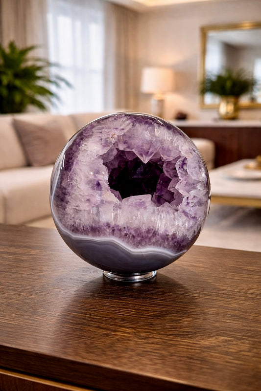 Riesige Wunderschöne Amethyst Kugel – 16,5 cm, 1A-Qualität, aus Brasilien